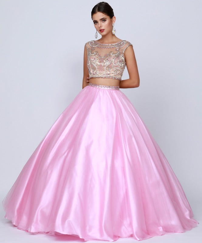 Juliet 338 Quinceanera Dress 2-Piece Bateau Neckline Cap Sleeve