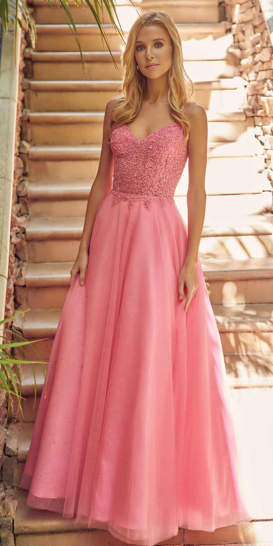 Juliet 268 Embroidered Sparkle Tulle Ball Gown