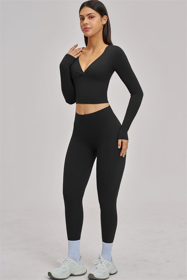 The Swoon Long Sleeve Crop top Leggings 2-Piece Set