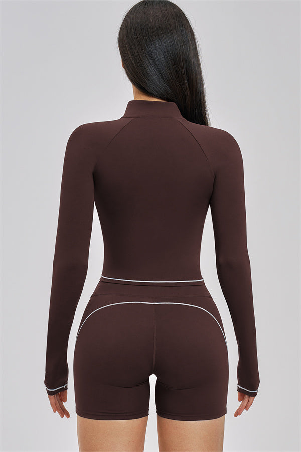 The Unbound Jacket Sports Bra Shorts 3-Piece Set