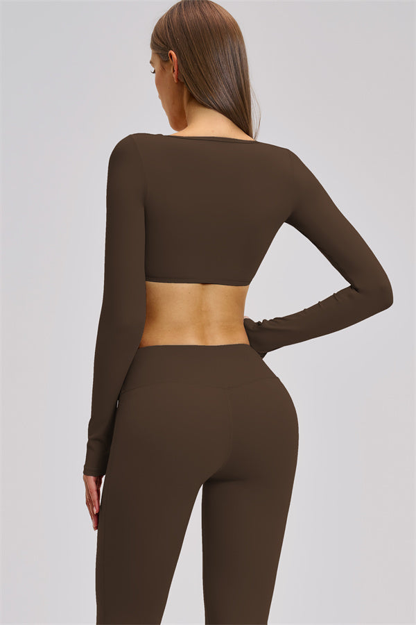 The Zestful Long Sleeve Crop Top