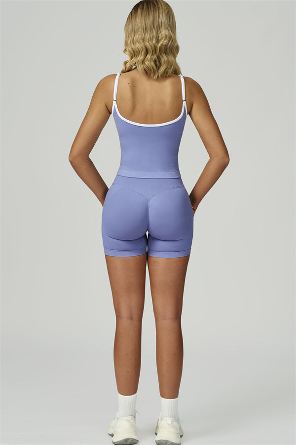 The Prime Line Crop Top Shorts 2-Piece Set