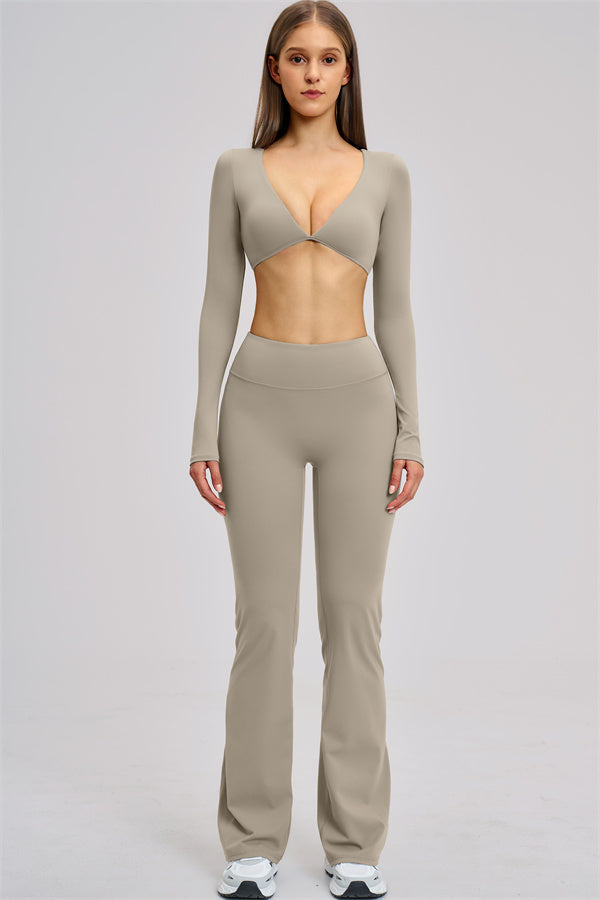 The Zestful Long Sleeve Crop Top