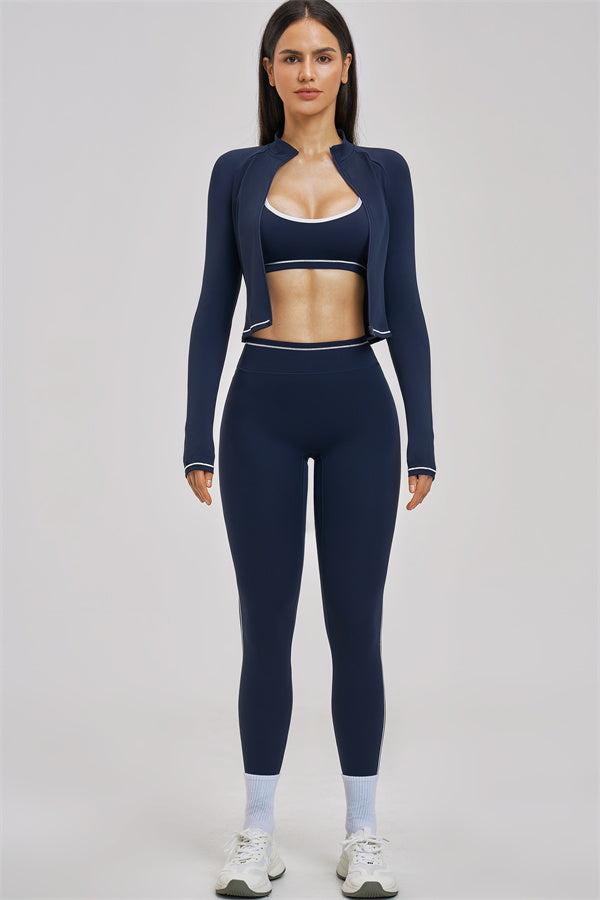 The Unbound Jacket Sports Bra Leggings 3-Piece Set