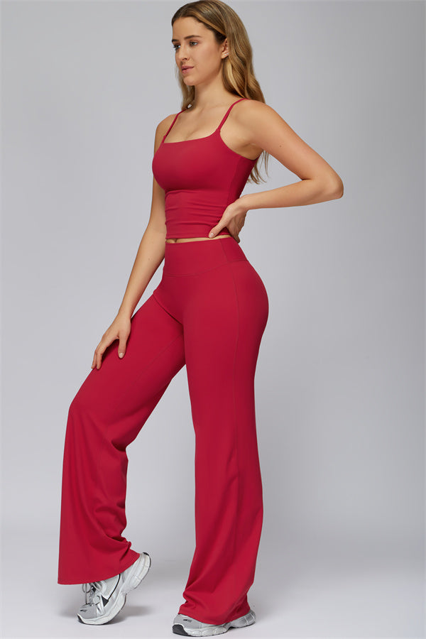 The FlexCore Crop Tank Flared Leggings 2-Piece Set