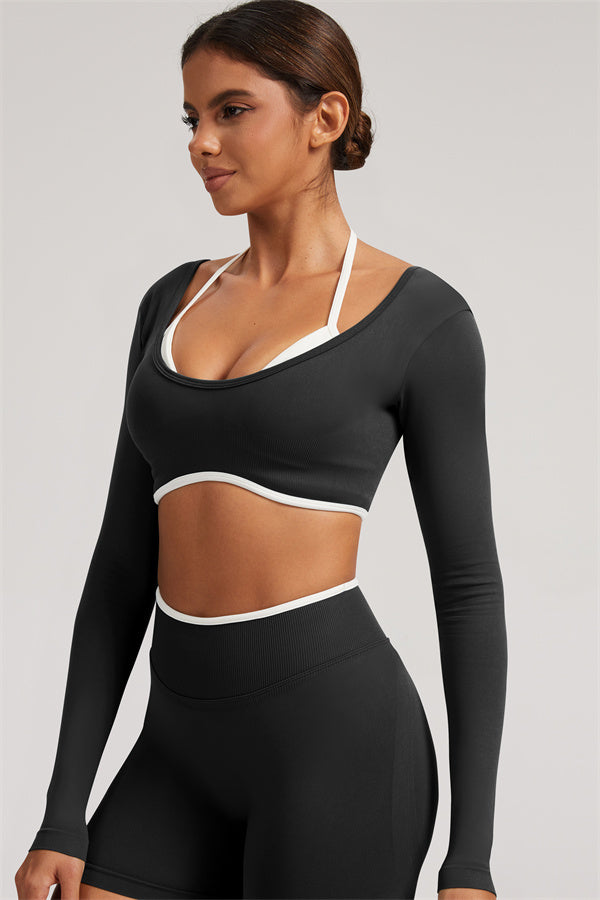 The Elevate New Long Sleeve Crop top Leggings 2-Piece Set