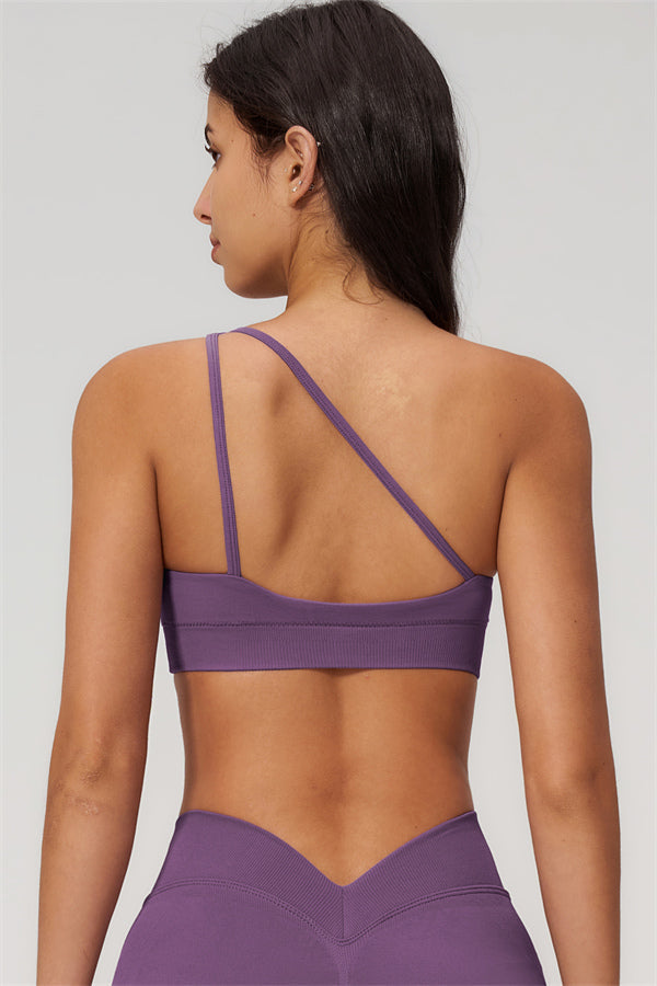 The Empower One-Shoulder Sports Bra Shorts 2-Piece Set
