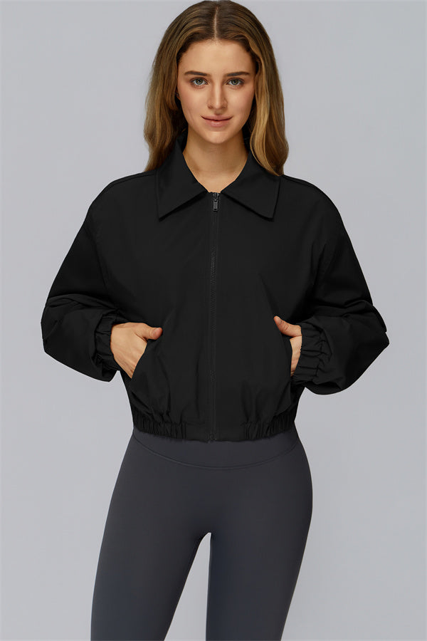 The Elle Form Crop Zip Jacket