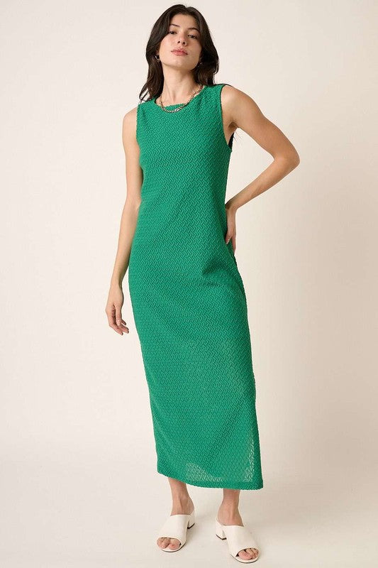 New Side Slit Round Neck Sleeveless Dress For Women – Elegant, Timeless, Chic, and Versatile Summer Dress For Any Occasion
