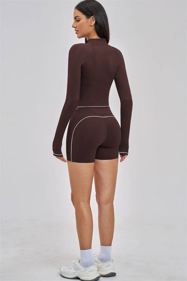 The Unbound Jacket Sports Bra Shorts 3-Piece Set