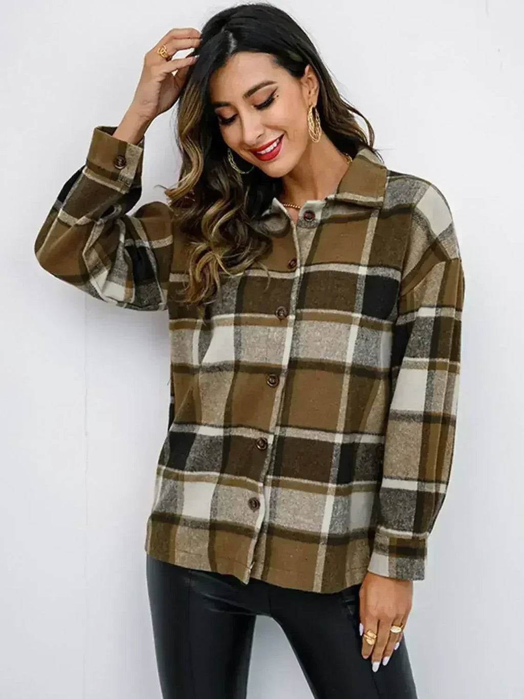 Pumpkin Spice Button-Down Jacket