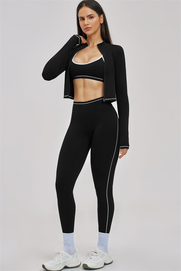The Unbound Jacket Sports Bra Leggings 3-Piece Set