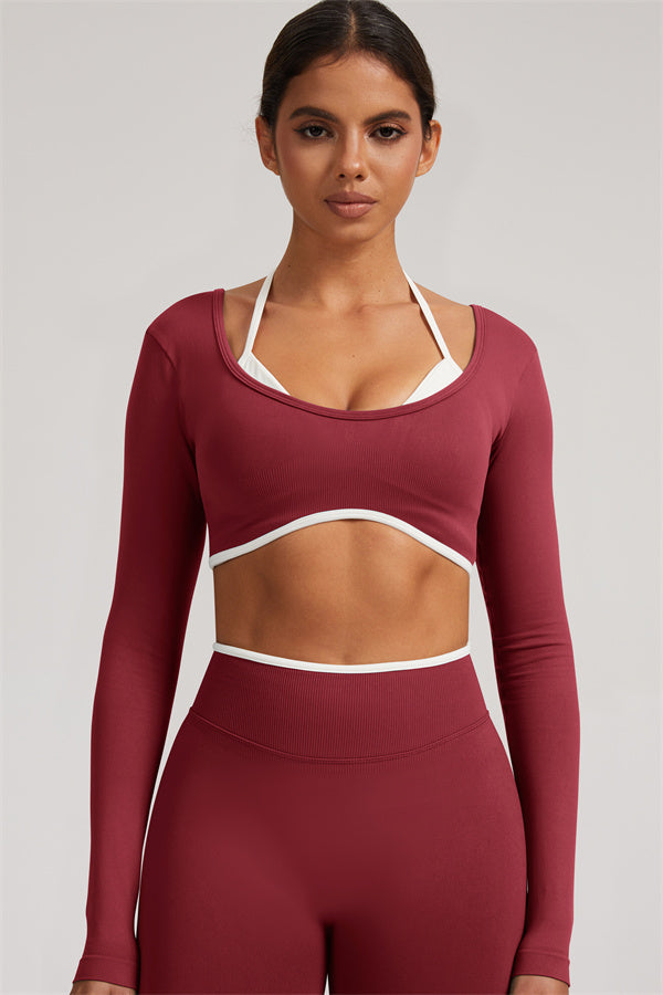 The Elevate Long Sleeve Crop top Leggings 2-Piece Set