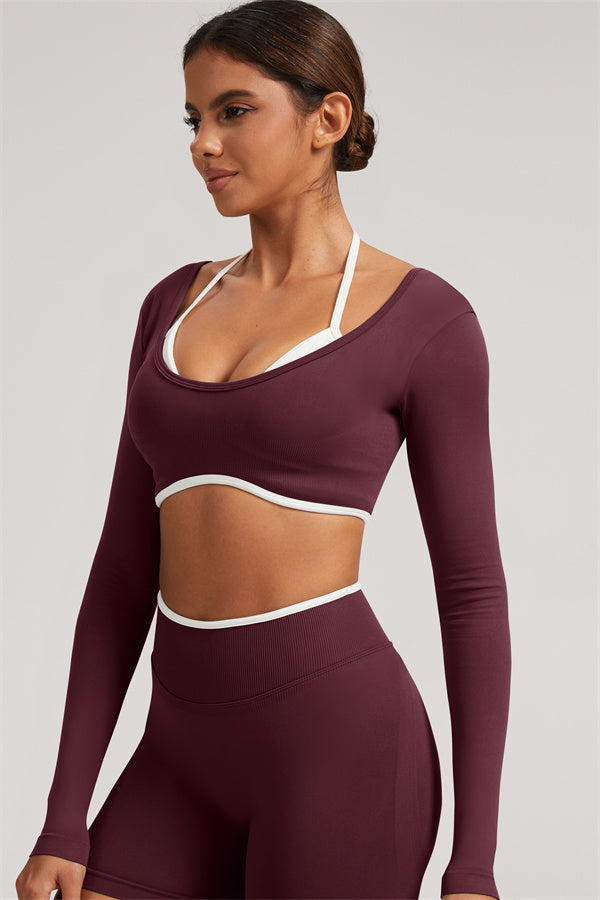 The Elevate Long Sleeve Crop top Leggings 2-Piece Set