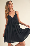 Ruched Plunge Mini Cami Dress For Women – Sexy Plunging Neckline, Sculpted Fit, Trendy and Flattering Design for Special Occasions
