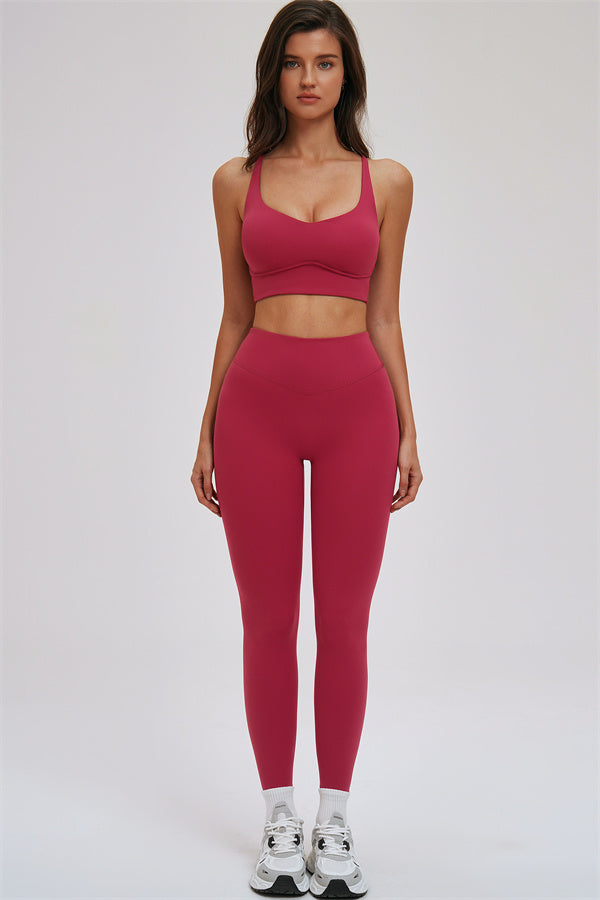 The Kinetic Cross Back Sports Bra Leggings 2-Piece Set
