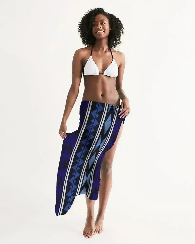 Sheer Bohemian Blue Swimsuit Cover Up