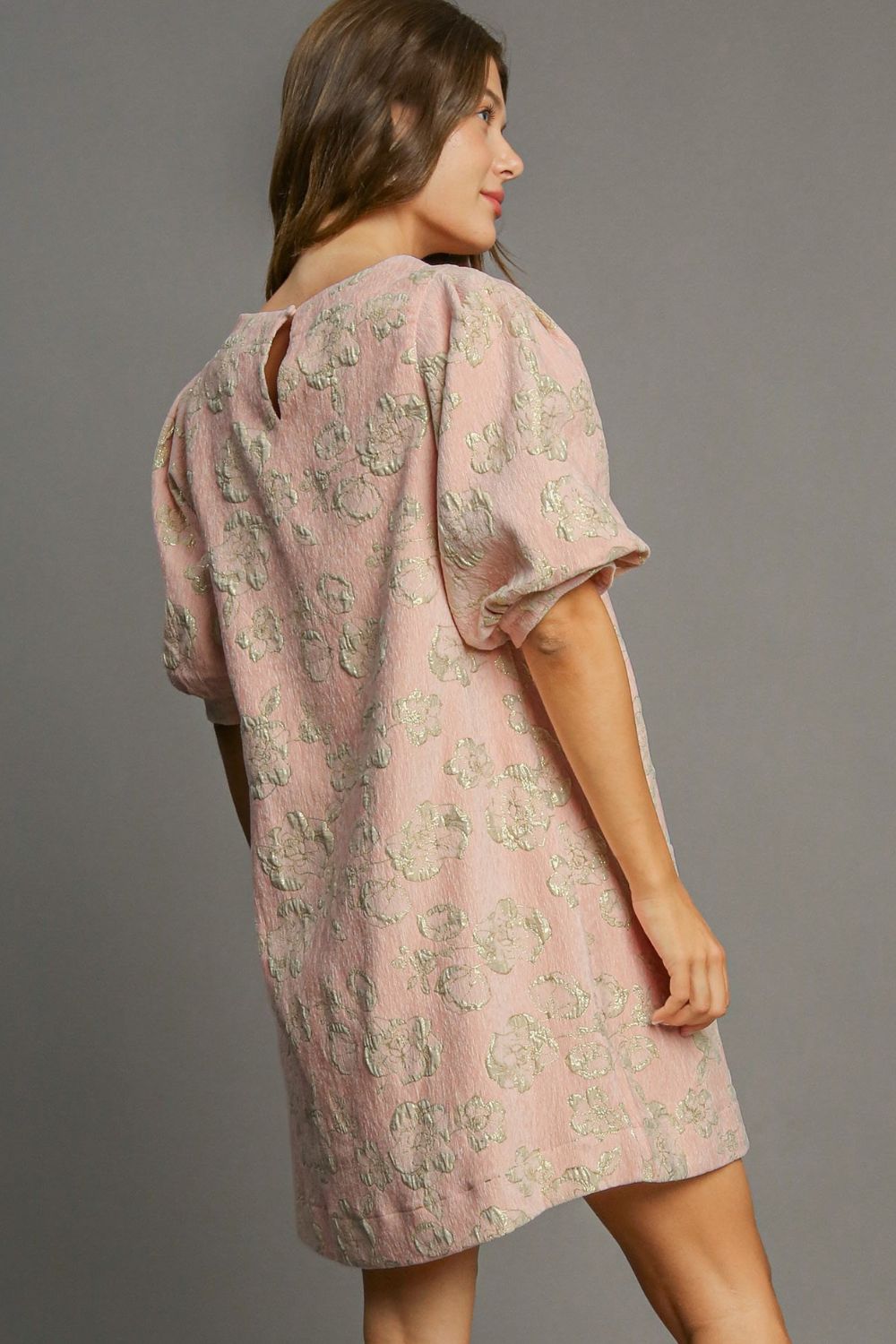 Elegant Floral Puff Sleeve Mini Dress Vintage-Inspired Women’s Dress Retro Timeless Design Dress