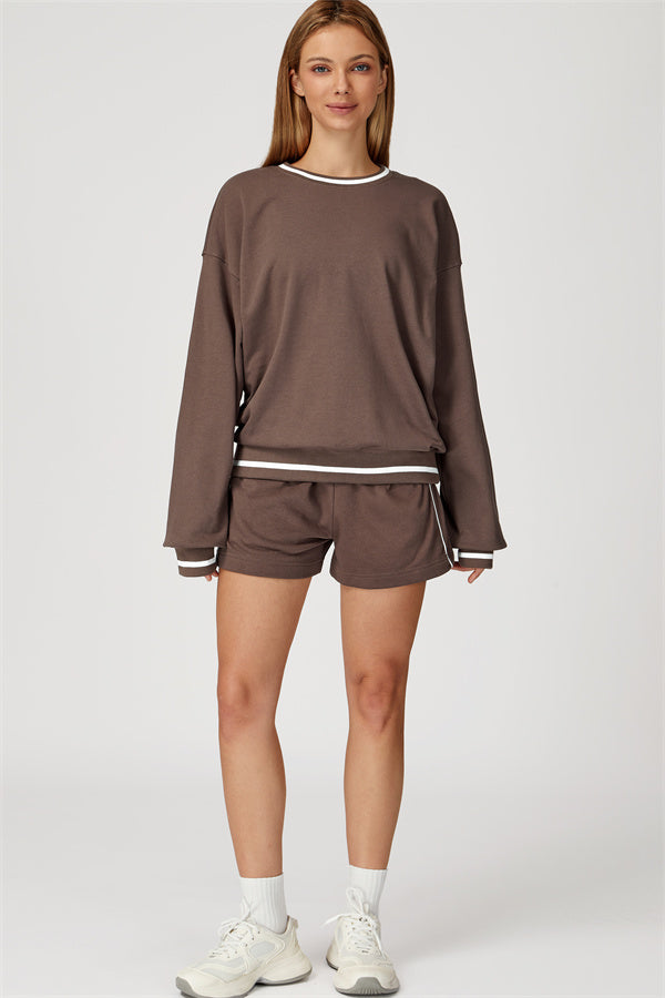 The Amara Sweatshirt Lounge Shorts 2-Piece Set