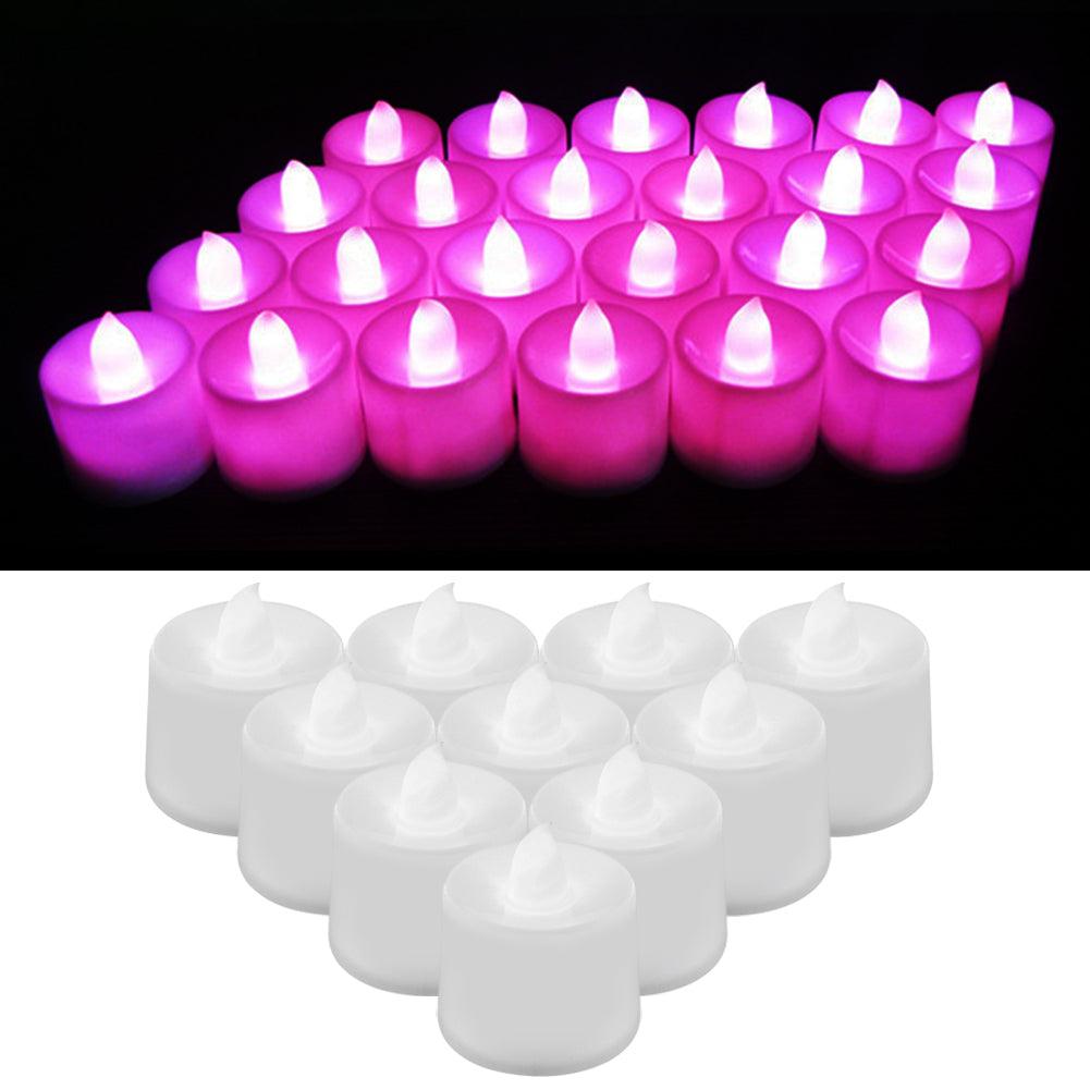 1 PC Creative LED Candle Fake Candles with Moving Flame Outdoor Flickering Flameless Electric Candle Light Multicolor Lamp Simulation Color Flame Tea Light Home Wedding Birthday Decoration