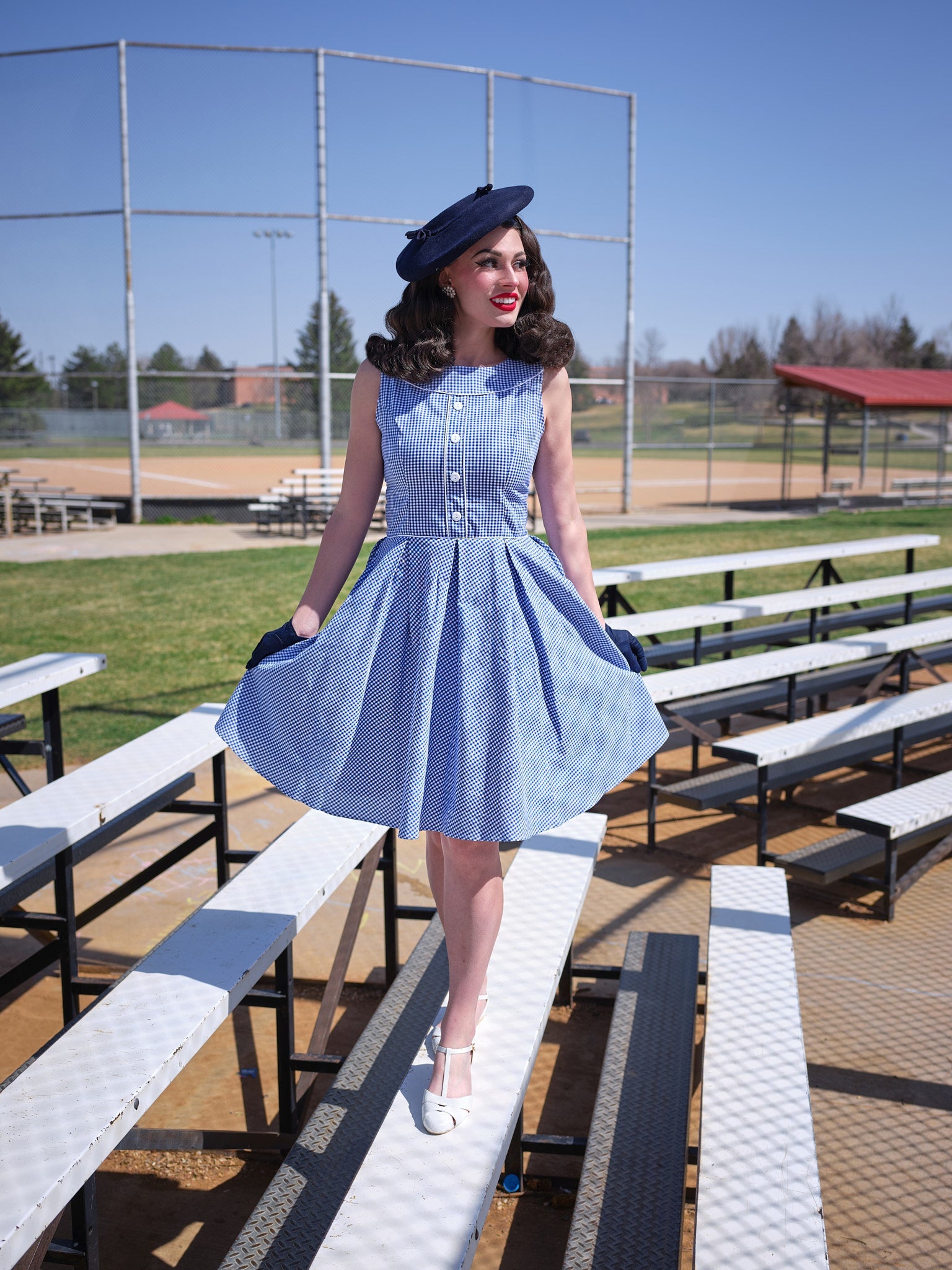 Elizabeth Dress in Gingham - XS only