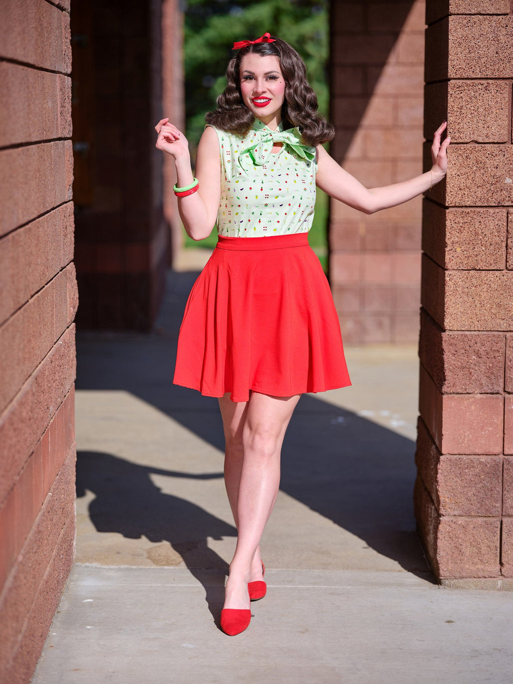 Veggies Bow Top - 2X only, 1 left!