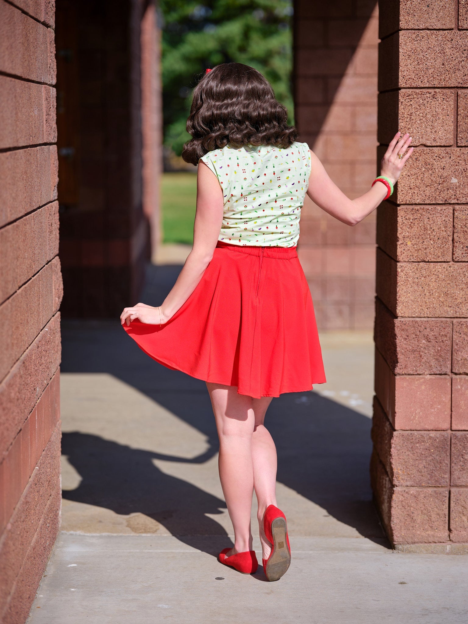 Veggies Bow Top - 2X only, 1 left!