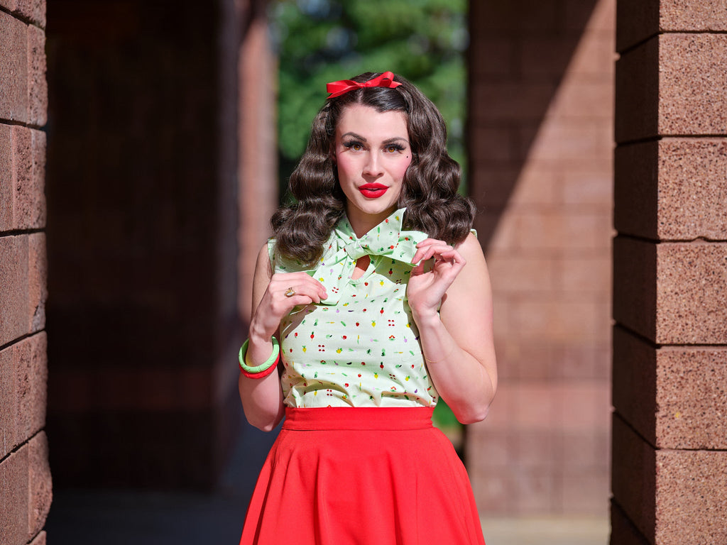 Veggies Bow Top - 2X only, 1 left!