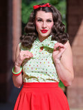 Veggies Bow Top - 2X only, 1 left!