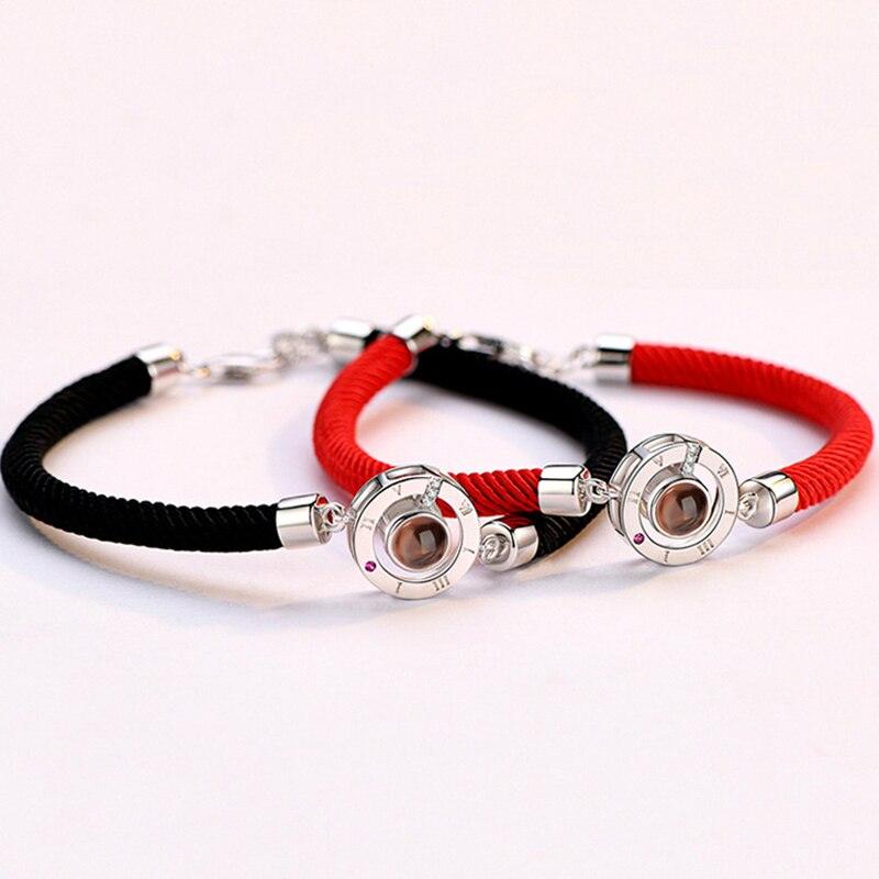 100 Languages I Love You Couple Bracelets Braided Rope Bracelet Bangle Bracelet  Languages Couple Bracelets For Boyfriend And Girlfriend Matching Love Bracelets For Couples I love You Gifts For Him And Her