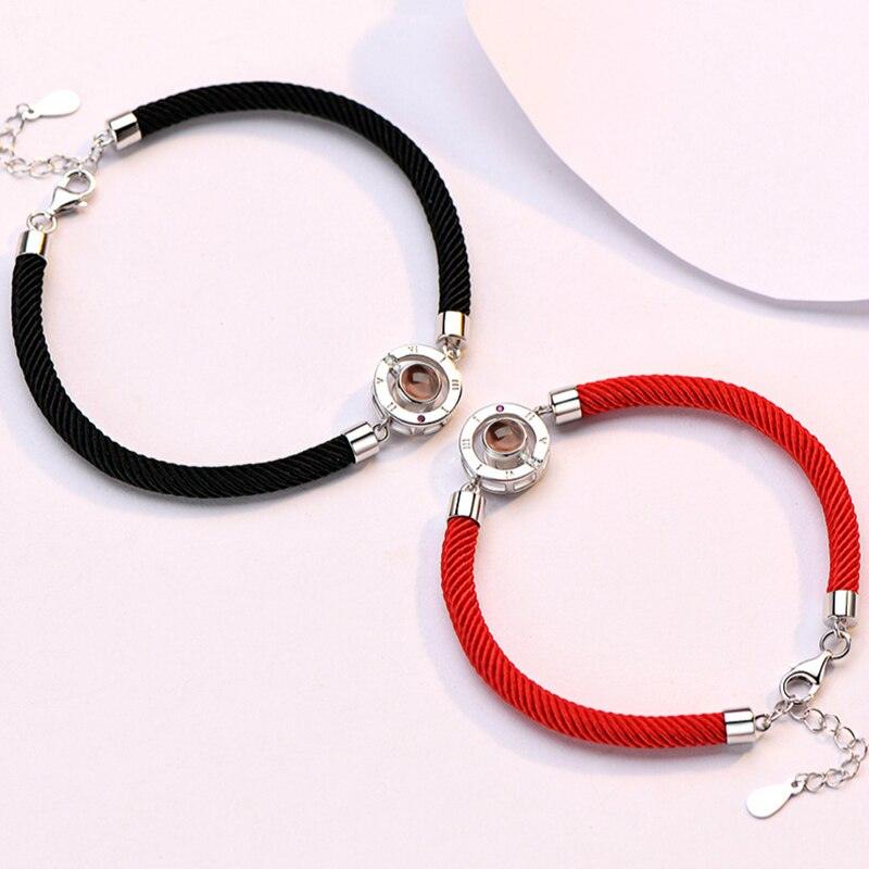 100 Languages I Love You Couple Bracelets Braided Rope Bracelet Bangle Bracelet  Languages Couple Bracelets For Boyfriend And Girlfriend Matching Love Bracelets For Couples I love You Gifts For Him And Her
