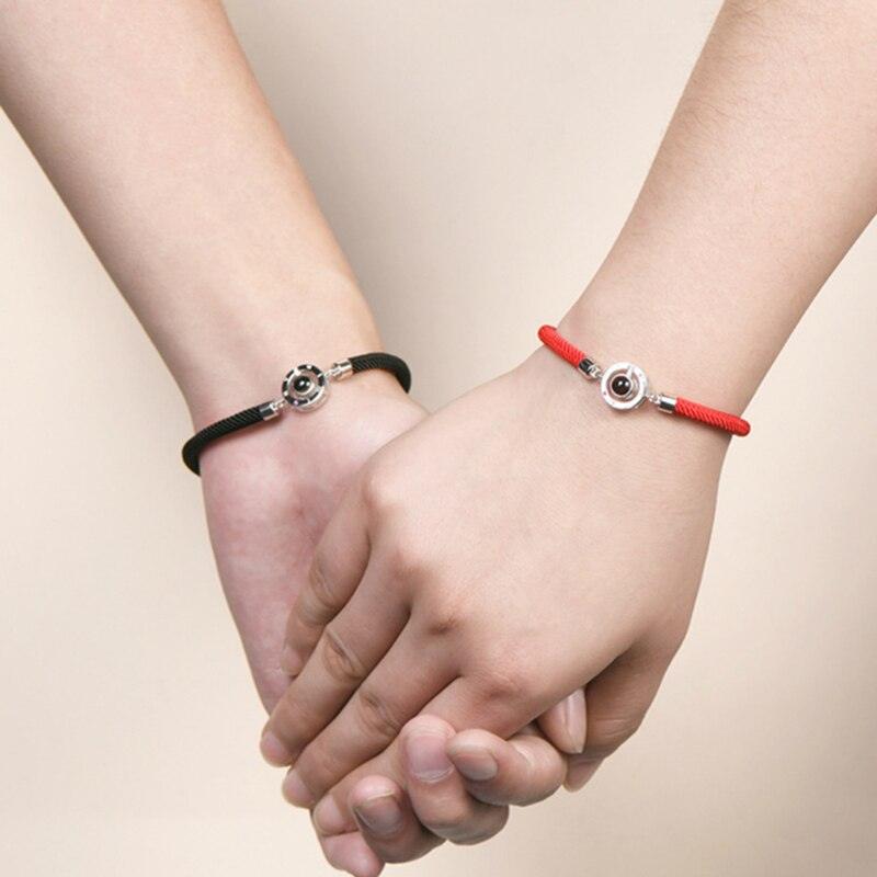 100 Languages I Love You Couple Bracelets Braided Rope Bracelet Bangle Bracelet  Languages Couple Bracelets For Boyfriend And Girlfriend Matching Love Bracelets For Couples I love You Gifts For Him And Her