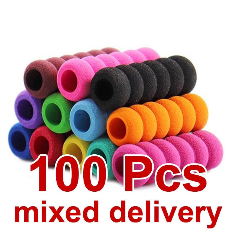 100 Pcs Children Pencil Holder Correction Writing Hold Pen Grip Posture Tool Soft Sponge Writing Posture Corrector Stationery  Colorful Pencil Grippers for Left-Handed and Right-Handed Users