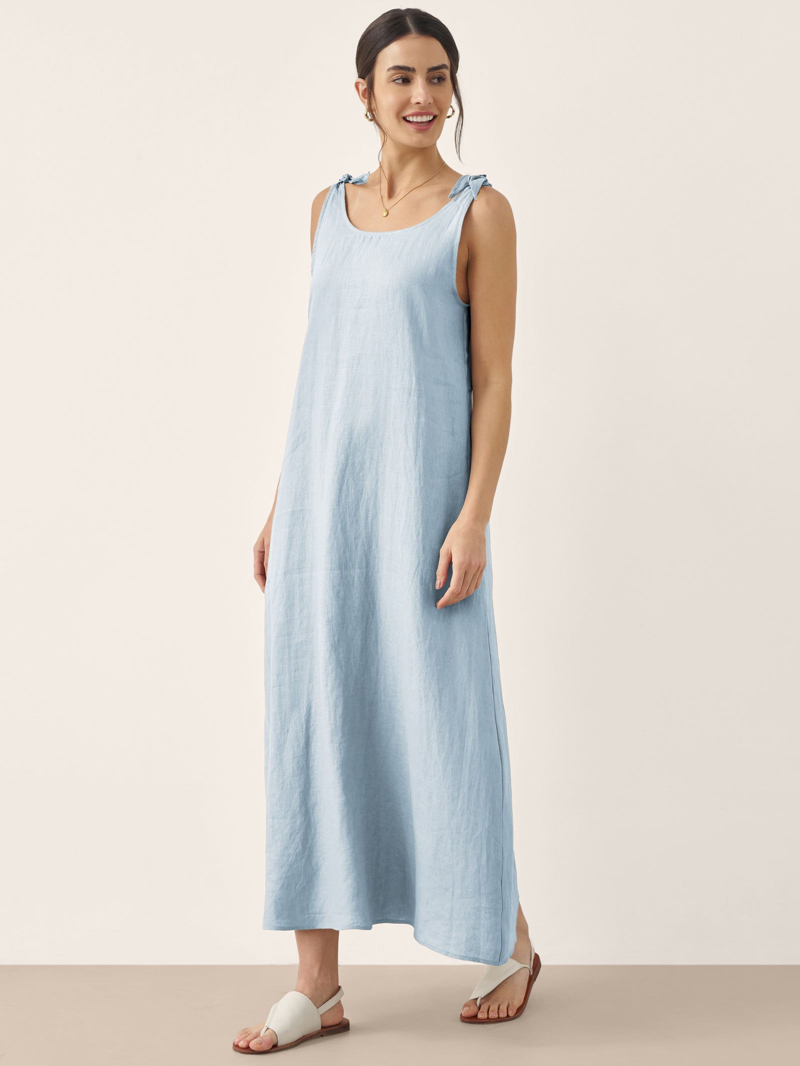 100% Linen Camisole Dress QEARL