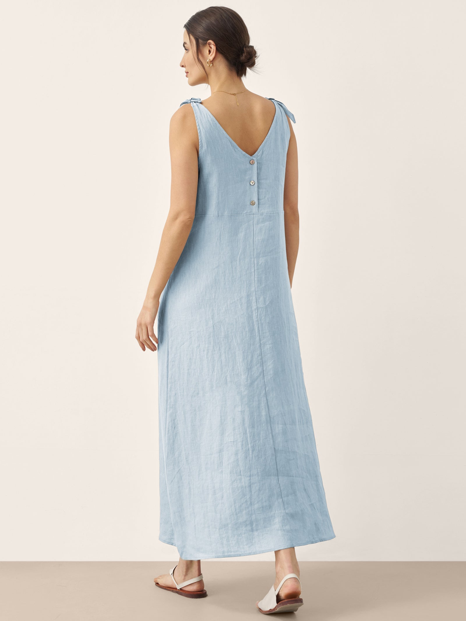 100% Linen Camisole Dress QEARL