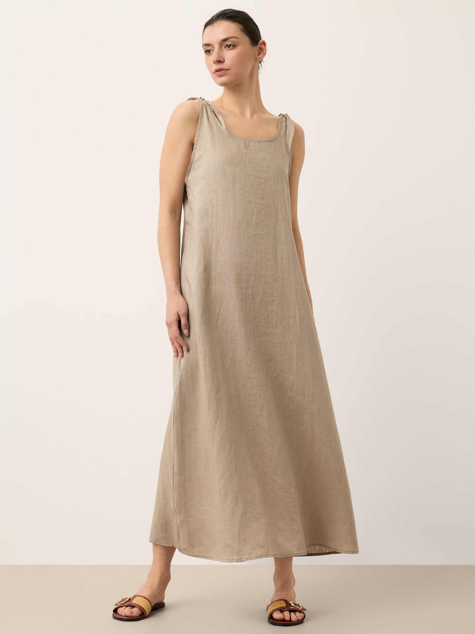 100% Linen Camisole Dress QEARL