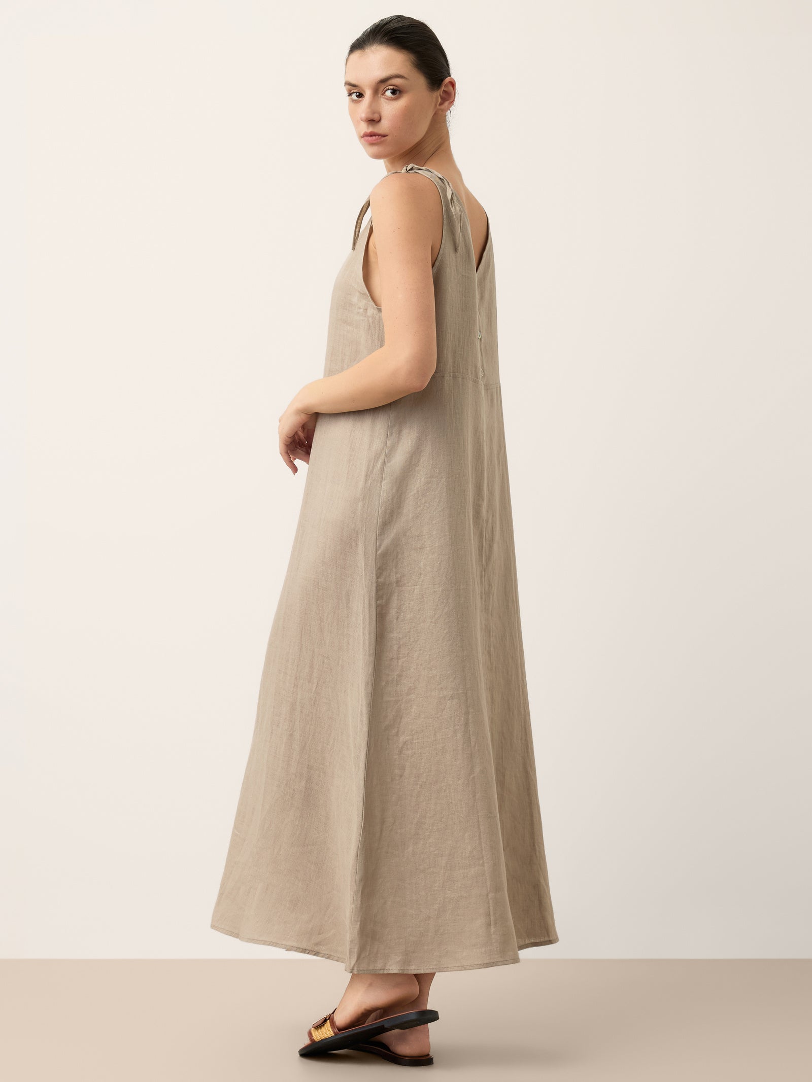 100% Linen Camisole Dress QEARL