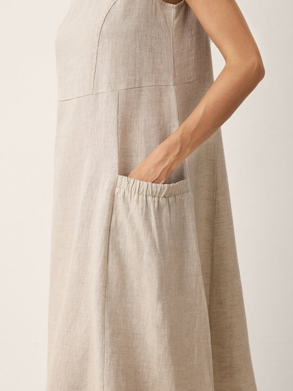 100% Linen Swing Beach Tank Dress GIANA