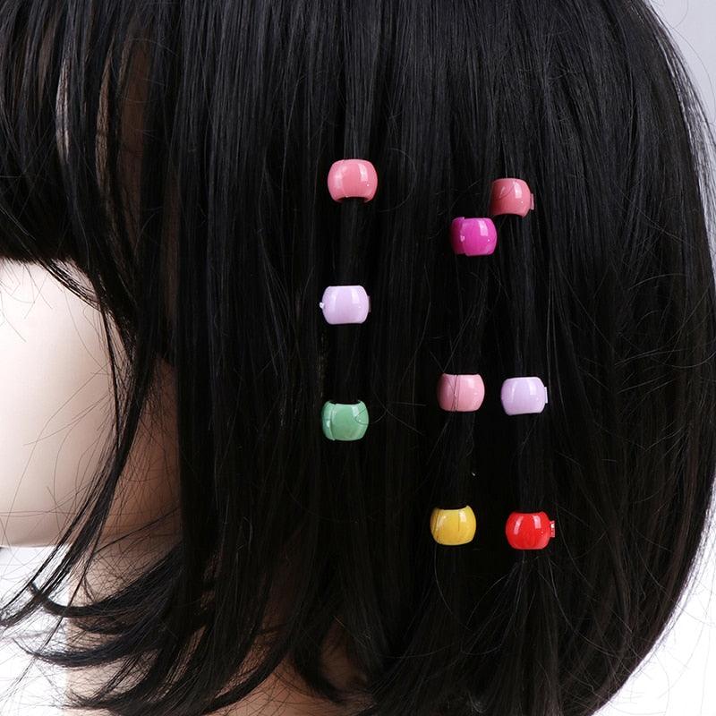 100pcs Hair Braids Maker Beads Headwear Cute Candy Colors Plastic Hairpins Hair Claw Clips For Women Gorgeous Hair Accessories For Women