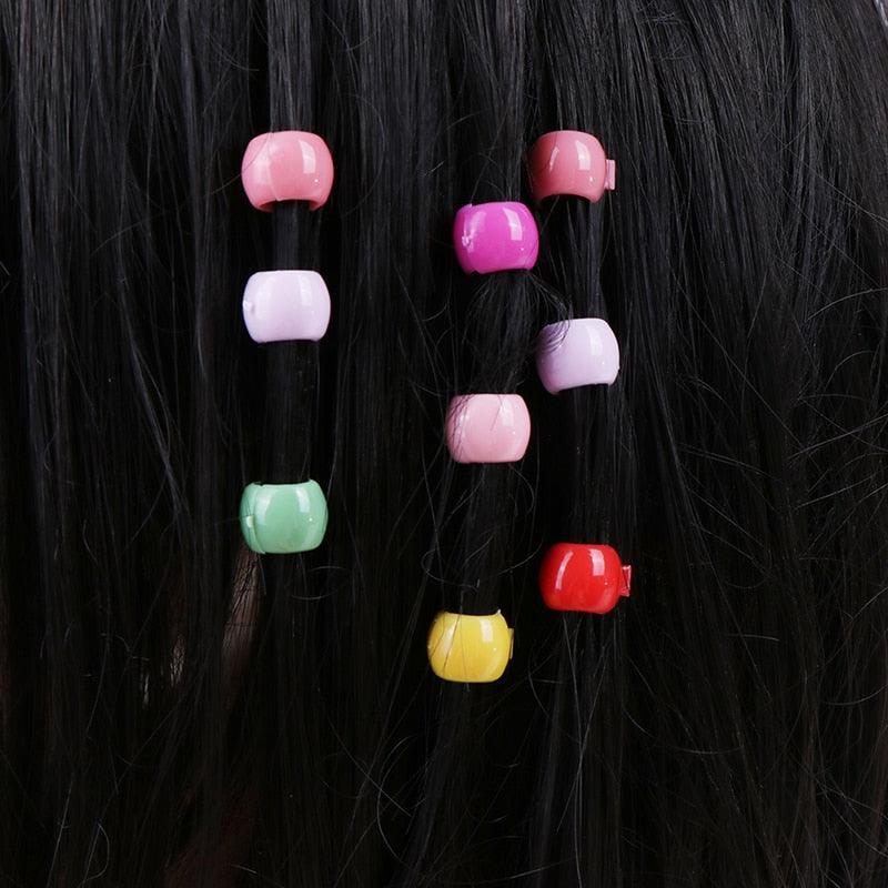 100pcs Hair Braids Maker Beads Headwear Cute Candy Colors Plastic Hairpins Hair Claw Clips For Women Gorgeous Hair Accessories For Women