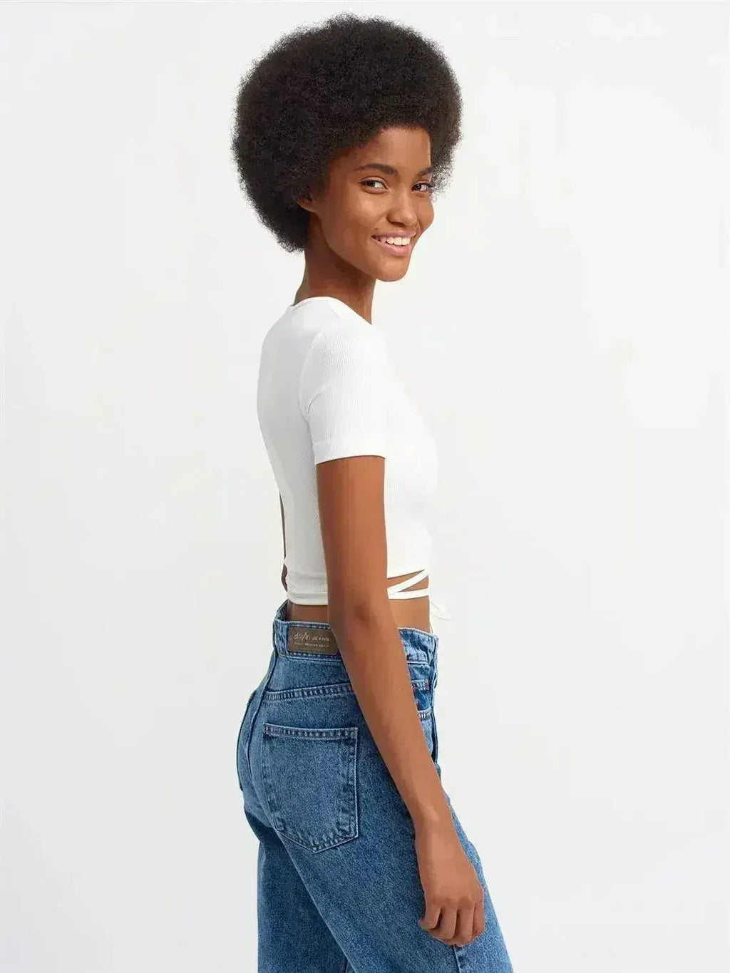 Lace Up Crop Top