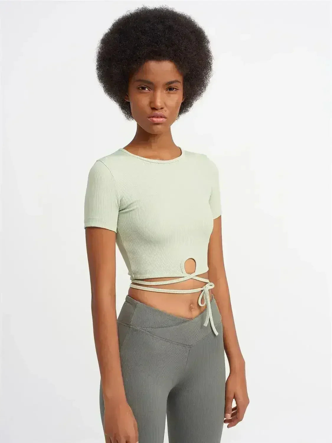 Lace Up Crop Top
