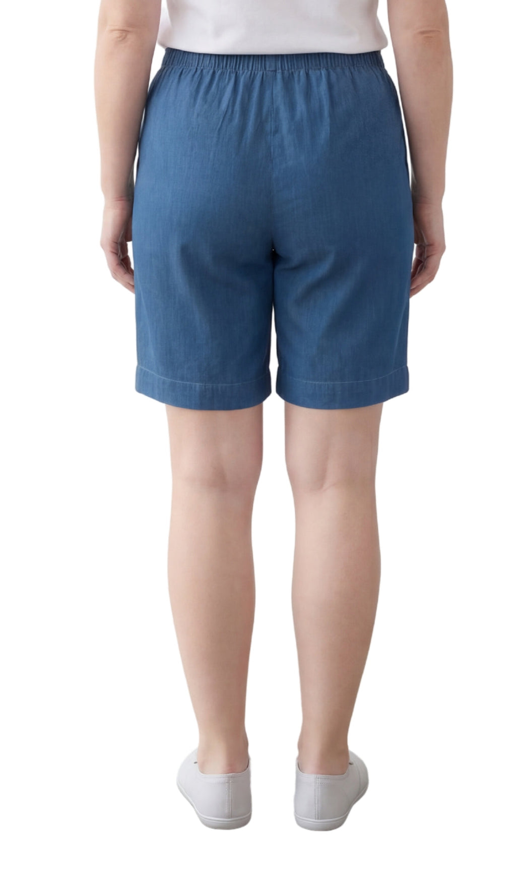 Women's Pull-On Denim and Twill Shorts — Stretch Waist No Zipper
