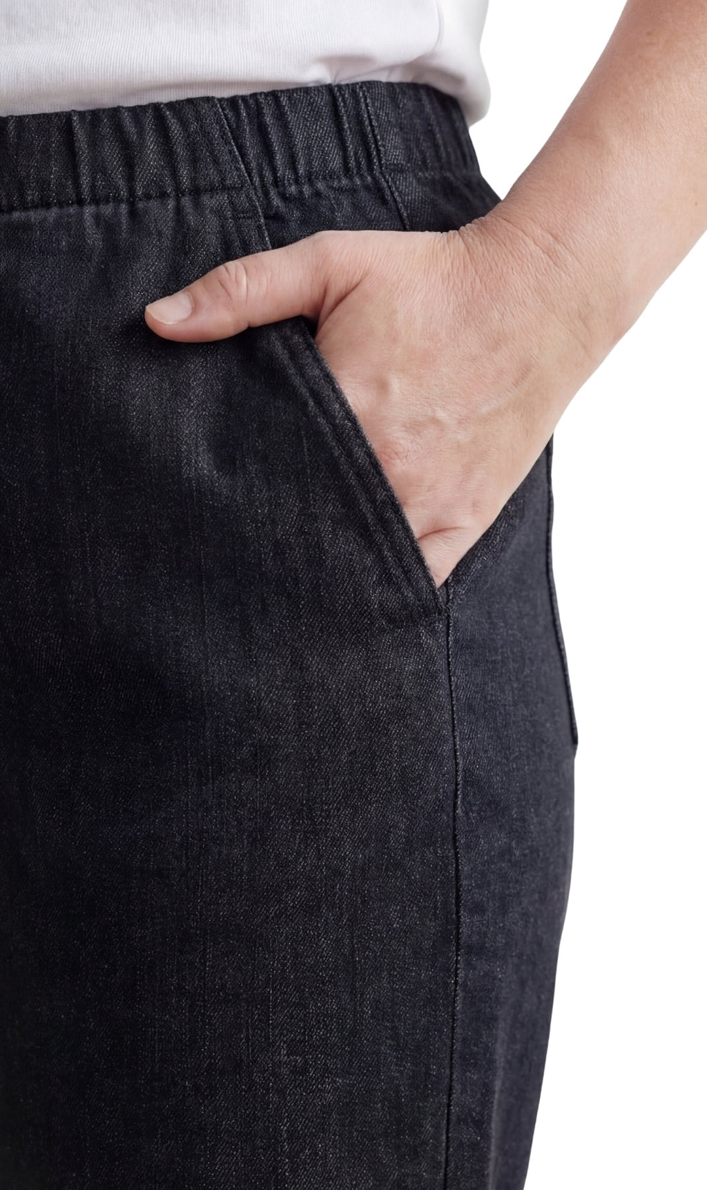 Women's Pull-On Denim and Twill Shorts — Stretch Waist No Zipper