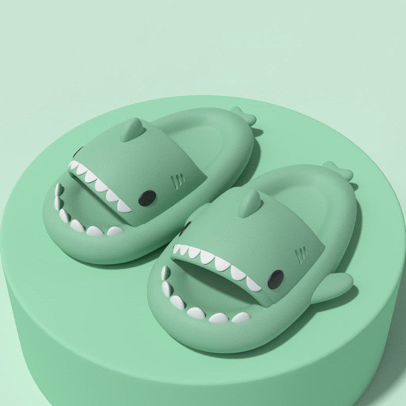 New Men and Women Summer Slippers Lovely Shark Shape Slides Outdoor Women Shoes Flip Flops Lightweight Open Toe Beach Pool Slides Sandals Shark Shower Slipper