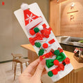 10pcs Cartoon Christmas Hairpin For Kids Lovely Pom-pom Children Hairpins Christmas Tree Decrative Hair Clips Fashion Hair Accessories For Women
