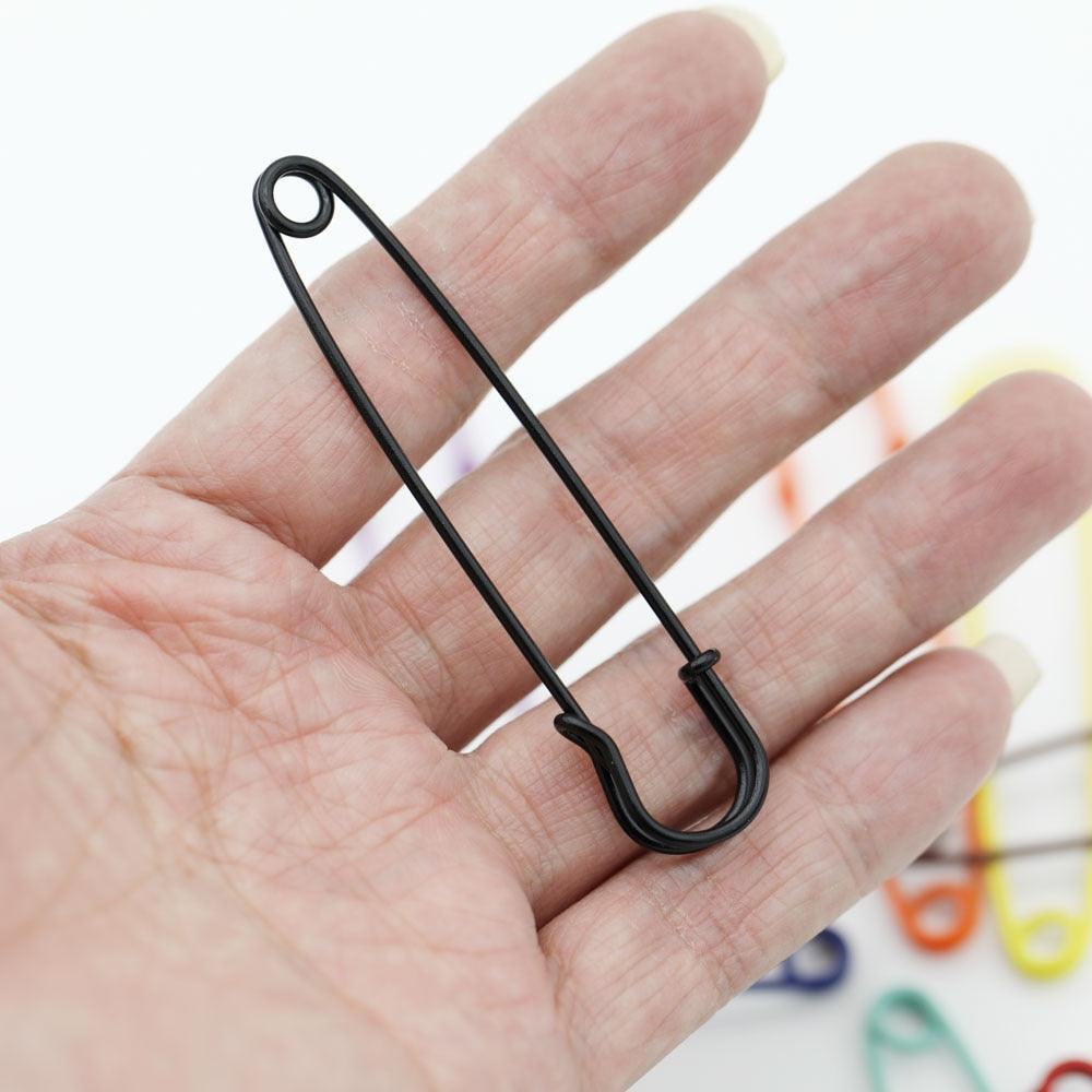 10Pcs Large Heavy Duty Metal Safety Pins Brooch Pins Sewing Tools Color Pins For Jewelry Sewing Accessories Big Safety Pin Oversize Safety Assorted Safety Metal Craft Pin for Blanket Steel Safety Clip