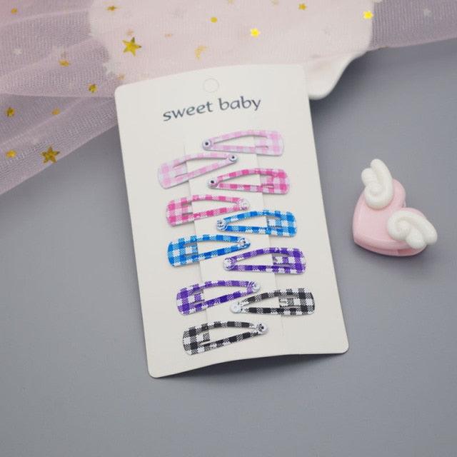 10PCS New Cute Cartoon Heart Type Metal Candy Color Baby BB Clips Girls Hairpins Hair Clip Kids Headwear Children Accessories