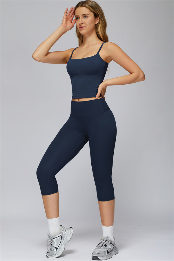 The FlexCore Crop Tank Capri Leggings 2-Piece Set