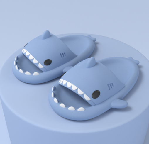 New Men and Women Summer Slippers Lovely Shark Shape Slides Outdoor Women Shoes Flip Flops Lightweight Open Toe Beach Pool Slides Sandals Shark Shower Slipper